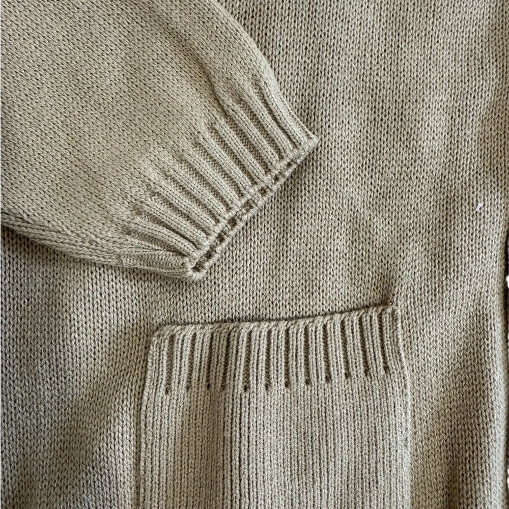 Men's Tan Cardigan Sweater